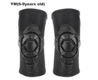2Pcs Children Anti Collision Soft Kneecap  Cycling Kneepad Protective Gear For Balancing Scooter Skateboarding Push Bike  Black(Ym(6-9Years Old) )