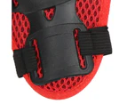 6Pcs / Set Roller Skating Protective Gear Adjustable Knee Elbow Palm Guards For 6‑18 Years Old Red