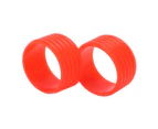 2Pcs/Set Tennis Racket Handle Silicone Ring Sweat Absorption Tennis Overgrip Fixing Ring Red