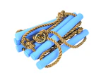 Outdoor Plastic Six Section Children S Rope Climbing Ladder Toy Exercise Equipment ( Blue)
