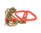 A Pair Of Adjustable Plastic Children Swing Gym Fitness Exercise Sports Hanging Ring With Rope  Red