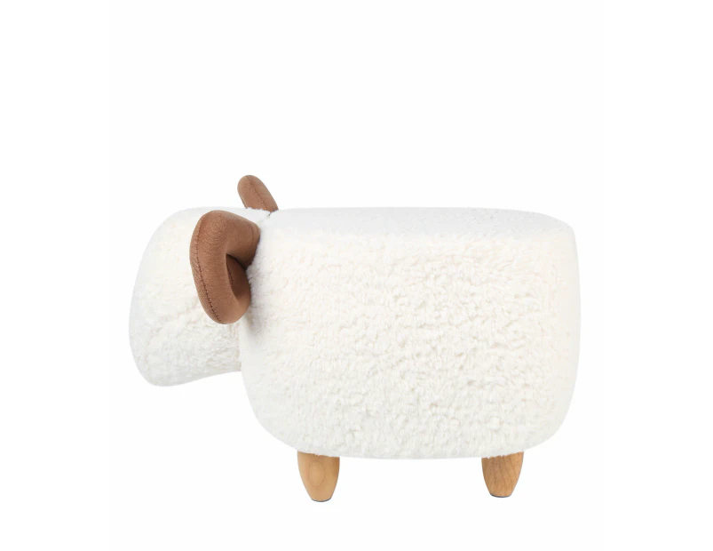 Tarramarra Sheep Pouffe | Fiber Upper - Unisex - Home Pouffe - White