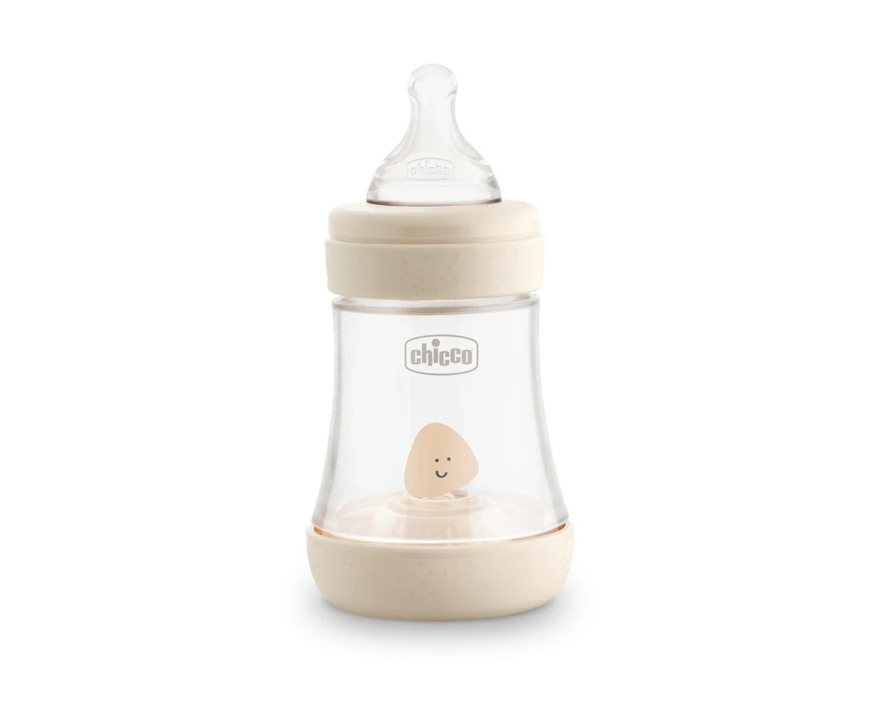 Chicco Nursing Baby Perfect5 150ml Feeding Bottle/Slow Silicone Teat 0m+ Natural