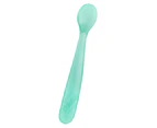 2pc Chicco Nursing Soft Silicone Spoon w/ Long Handle Baby Feeding 6m+ Blue