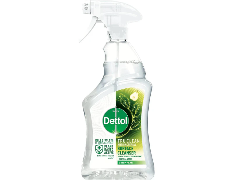Dettol Tru Clean Antibacterial Surface Cleanser Spray Pear 500mL (Expiry 06 2024)