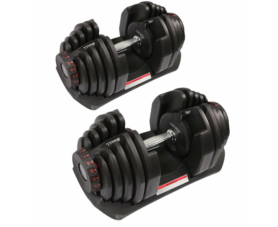 80kg Adjustable Dumbbell Set Home GYM Exercise Equipment Weight 17 weights 2x 40kg