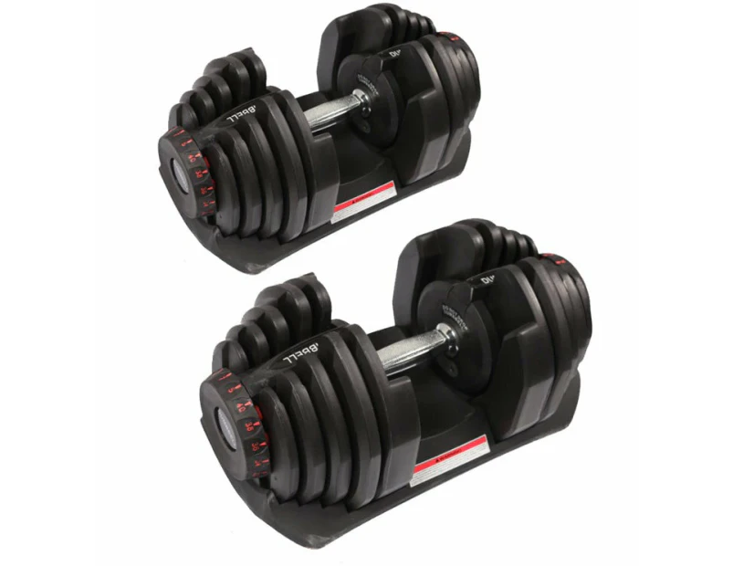 80kg Adjustable Dumbbell Set Home GYM Exercise Equipment Weight 17 weights 2x 40kg