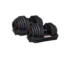 80kg Adjustable Dumbbell Set Home GYM Exercise Equipment Weight 17 weights 2x 40kg