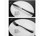 Cutlery Set Black 60 pcs Stainless Steel Knife Fork Spoon Stylish Teaspoon Kitchen