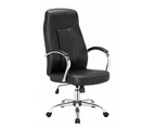 Black Office Chair PU Leather Computer Gaming Executive Racer Chairs Gas Lift Seat