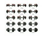 24kg Adjustable Dumbbell Home GYM Exercise Equipment Weights Fitness Workout