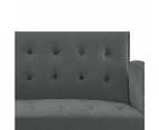 Foret 3 Seater Sofa Bed Lounge Recliner Couch Futon Chair Velvet Fabric Grey