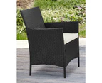 Elora 4pc Lounge Dining Set Outdoor Furniture Rattan Wicker Chair Table Garden Patio Balcony