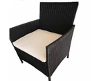 Elora 4pc Lounge Dining Set Outdoor Furniture Rattan Wicker Chair Table Garden Patio Balcony