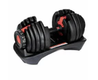 48kg Adjustable Dumbbell Set w Stand Home GYM Exercise Equipment Weights