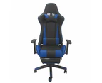 Blue Color High Back Executive Gaming Chair w Footrest Office Computer Seating Racer Recliner Chairs