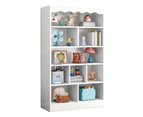 Foret Bookshelf Kids Bookcase Display Rack Organiser Shelves Children Shelf White