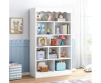 Foret Bookshelf Kids Bookcase Display Rack Organiser Shelves Children Shelf White