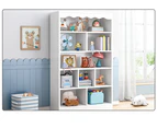 Foret Bookshelf Kids Bookcase Display Rack Organiser Shelves Children Shelf White