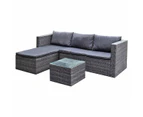 3pc Lounge Set Outdoor Sofa Furniture Rattan Wicker Chair Sofa