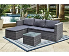 3pc Lounge Set Outdoor Sofa Furniture Rattan Wicker Chair Sofa