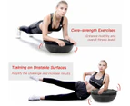 64cm Yoga Wave Speed Bosu Ball Semicircular Balance Thickened Beam Fitness Rehabilitation Training