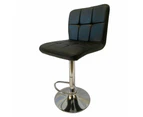 Foret Barstools 2x Bar Stools Gas Lift Swivel Stool Chairs Kitchen PU Leather Bk