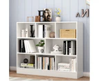 Foret Bookshelf Bookcase Book Shelf Display Shelves Storage Stand Rack Cabinet White 100cm