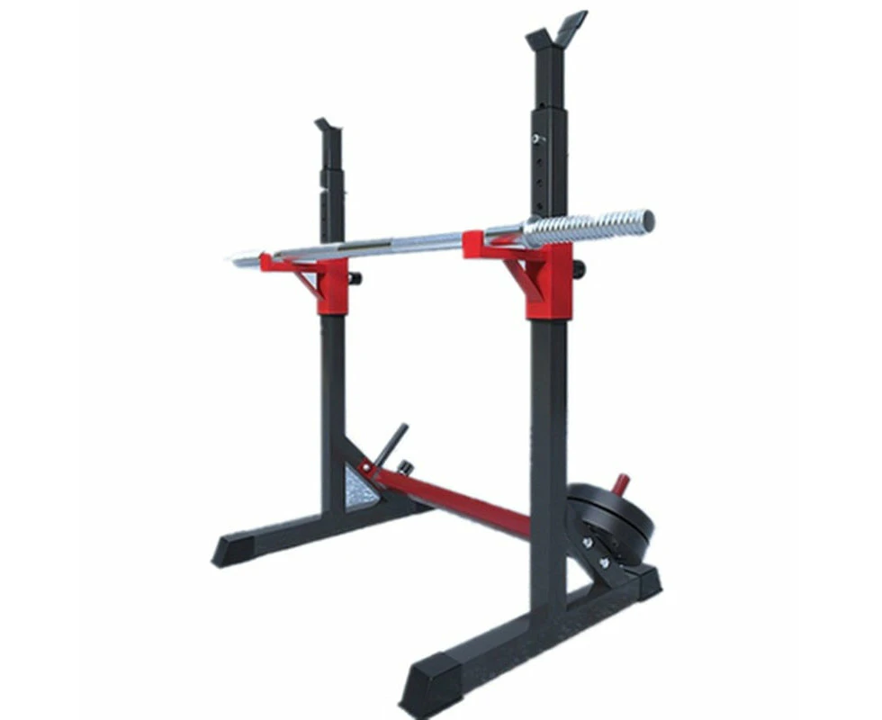 Fitness Master Adjustable Squat Rack Barbell Bench Muscle Exercises Weight Lifting