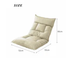 Foret Cushion Floor Seat Recliner Futon Bed Soft Lounge Chair Living Room Beige