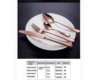 Cutlery Set Rose Gold 16 pcs Stainless Steel Knife Fork Spoon Stylish Teaspoon Kitchen