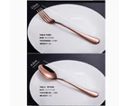 Cutlery Set Rose Gold 16 pcs Stainless Steel Knife Fork Spoon Stylish Teaspoon Kitchen