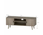 Foret TV Cabinet Stand Entertainment Unit Storage Open Shelf Furniture 110cm Oak