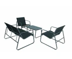 Elora 4pc Lounge Set Outdoor Furniture Chair Table Garden Patio Balcony Garden
