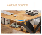 Foret Computer Desk Study Home Office Table Student Workstation Shelf Storage