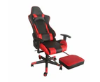 Red Color High Back Executive Gaming Chair w Footrest Office Computer Seating Racer Recliner Chairs