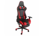 Red Color High Back Executive Gaming Chair w Footrest Office Computer Seating Racer Recliner Chairs