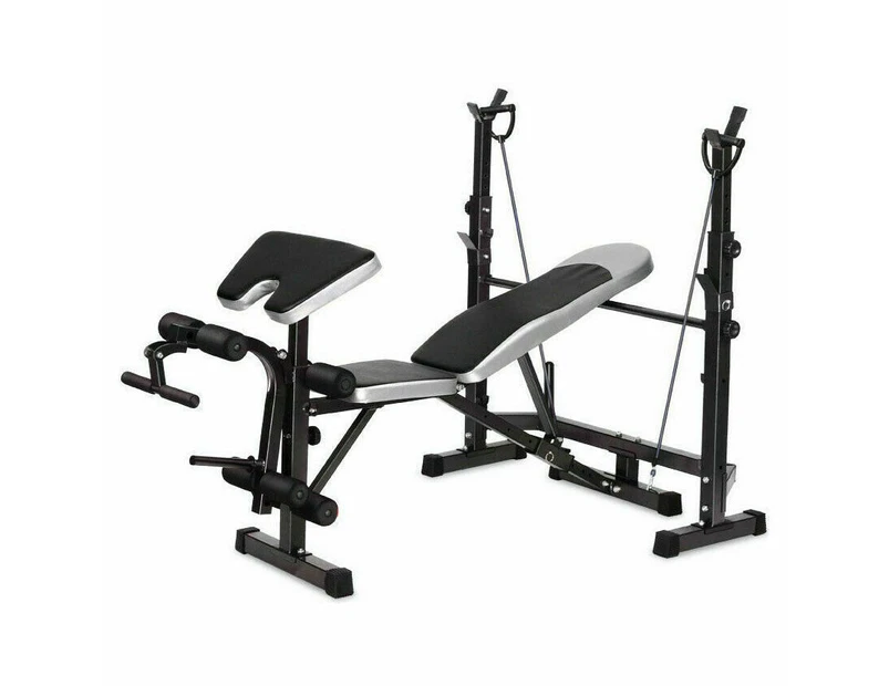 Fitness Multi Weight Bench Station Press Weights Equipment Curl Incline Home Gym