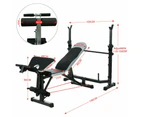 Fitness Multi Weight Bench Station Press Weights Equipment Curl Incline Home Gym