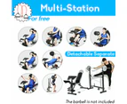 Fitness Multi Weight Bench Station Press Weights Equipment Curl Incline Home Gym