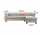 Foret beige 4 Seater Sofa L Shape Lounge Couch