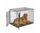 Salesbay 48inch Collapsible Pet Dog Cage Metal Kennel Portable Cat Rabbit House