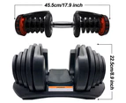 80kg Adjustable Dumbbell Set w Stand Home GYM Exercise Equipment Weight 17 weights 2x 40kg