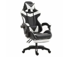 Grey Colour High Back Executive Office Gaming Chair Footrest Computer Seat Racer Recliner