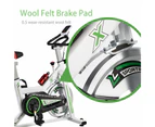 White Colour Exercise Spin Bike Home Gym Workout Equipment Cycling Fitness Bicycle 6kg Wheels