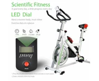White Colour Exercise Spin Bike Home Gym Workout Equipment Cycling Fitness Bicycle 6kg Wheels