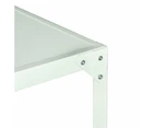 FORET Computer Desk Office PC Laptop Table Study Workstation Home White Metal