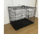 Salesbay 30inch Collapsible Pet Dog Cage Metal Crate Portable Cat Rabbit House