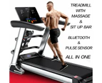 Multi functional Electric Treadmill Pulse Sensor Fitness Home Gym Massage Sit Up Bar