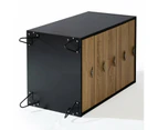 Foret Dresser Tallboy Lowboy Cabinet Bedroom Storage Chest 5 Drawers Wood Black